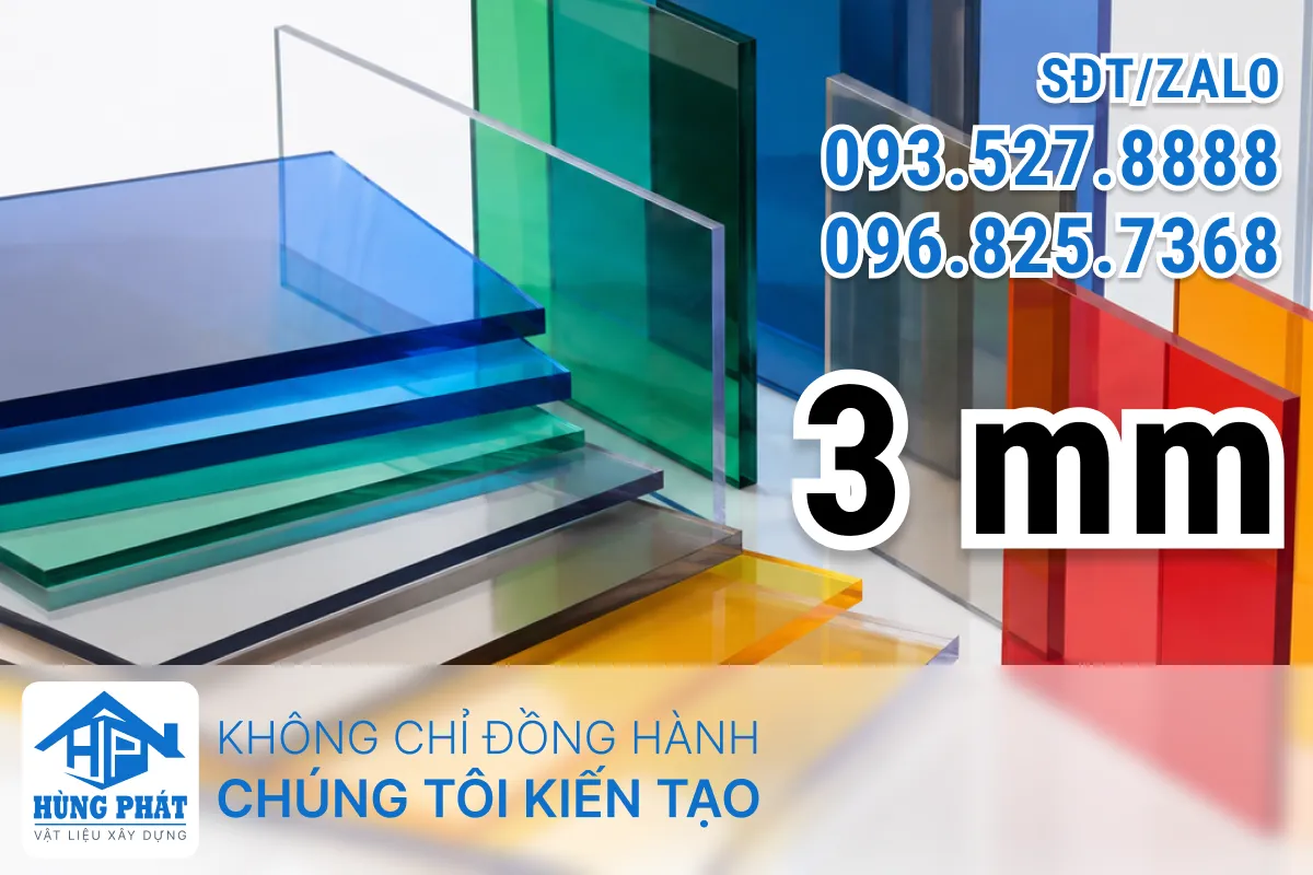 Tấm Polycarbonate Đặc 3mm 3