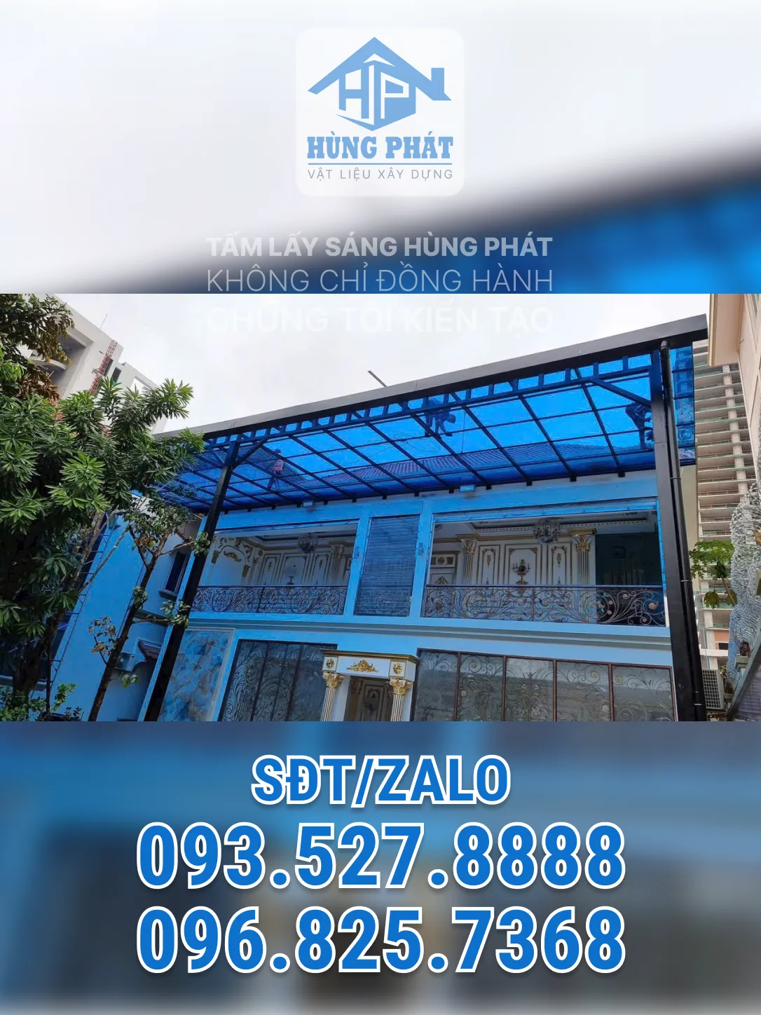 Thi công mái che nhà hàng tại Quận 4, TP.HCM – Hùng Phát