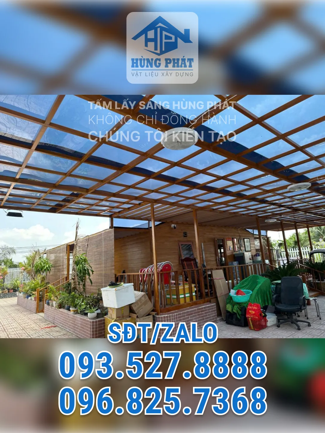 Thi công mái che trạm xe buýt tại Quận 8, TP.HCM – Hùng Phát