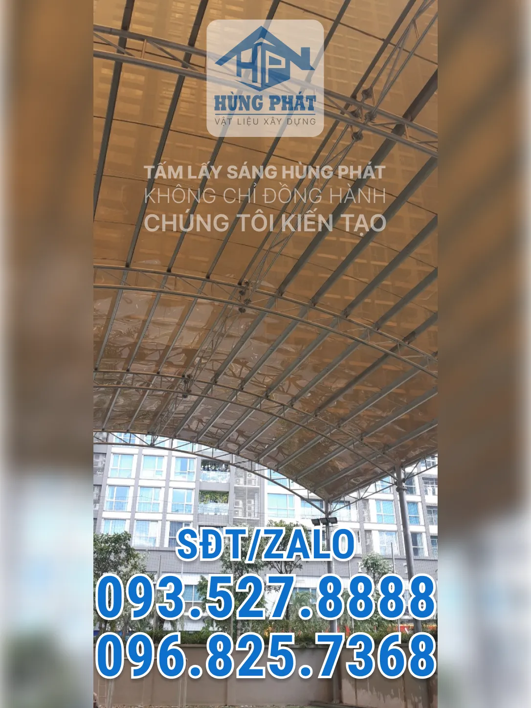 Thi công mái lợp poly đặc tại Đồng Nai – Hùng Phát