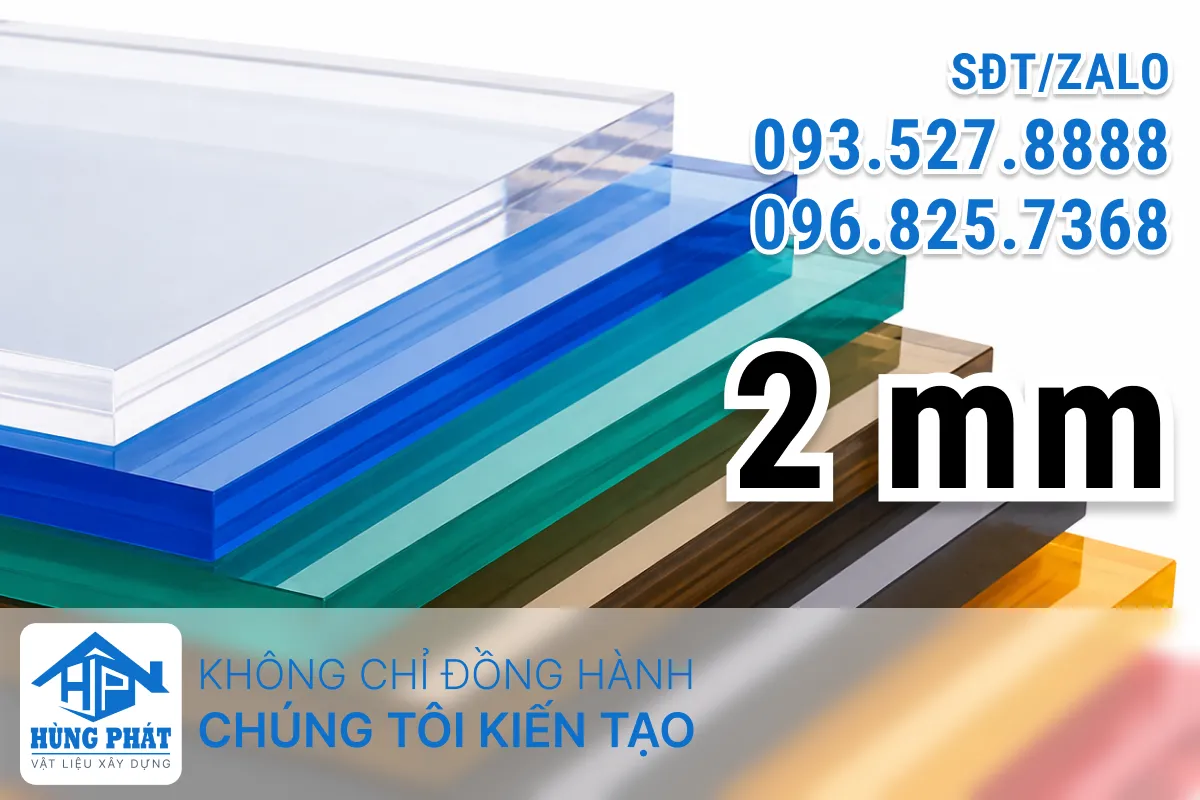 Tấm Polycarbonate Đặc 2mm